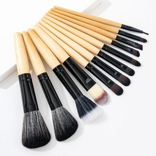 12 Pcs Soft Fluffy Hair Makeup Brushes