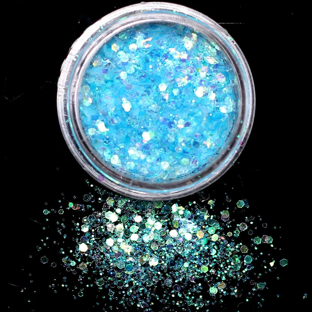 1box White Glitter Eyes Palette Monochrome