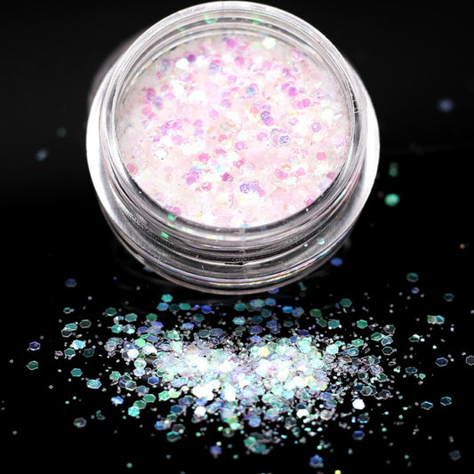 1box White Glitter Eyes Palette Monochrome