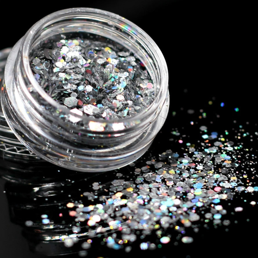 1box White Glitter Eyes Palette Monochrome