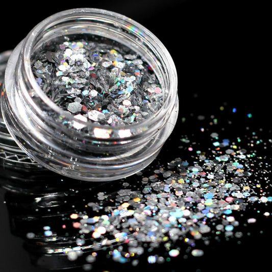 1box White Glitter Eyes Palette Monochrome