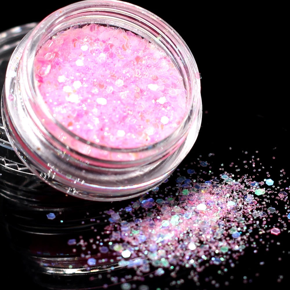1box White Glitter Eyes Palette Monochrome