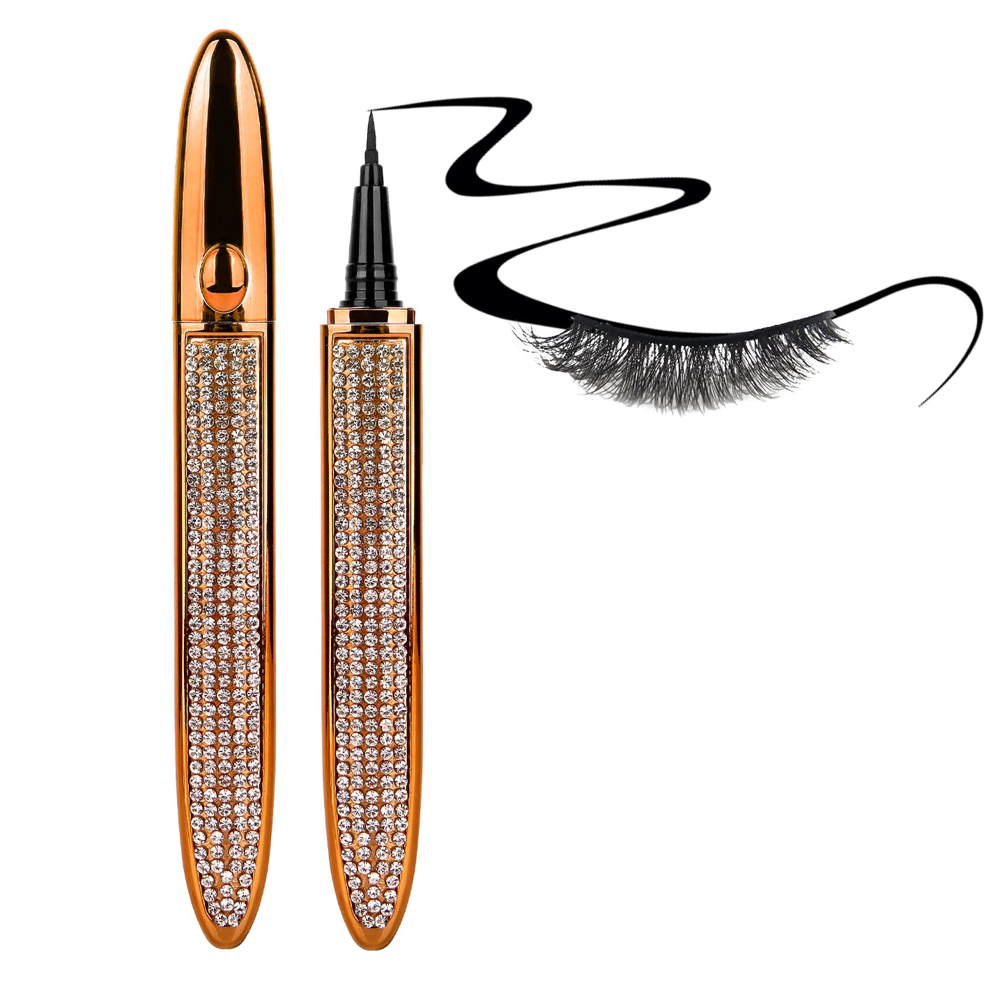 2 In 1 Self Adhesive Eyelashes Eyeliner Pencil