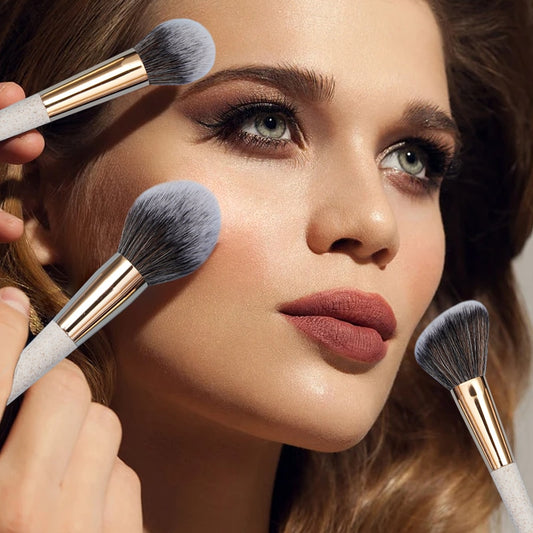 3 Pcs Degradable Make Up Brushes