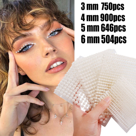 3D Pearl Face Jewels Eyeshadow Stickers