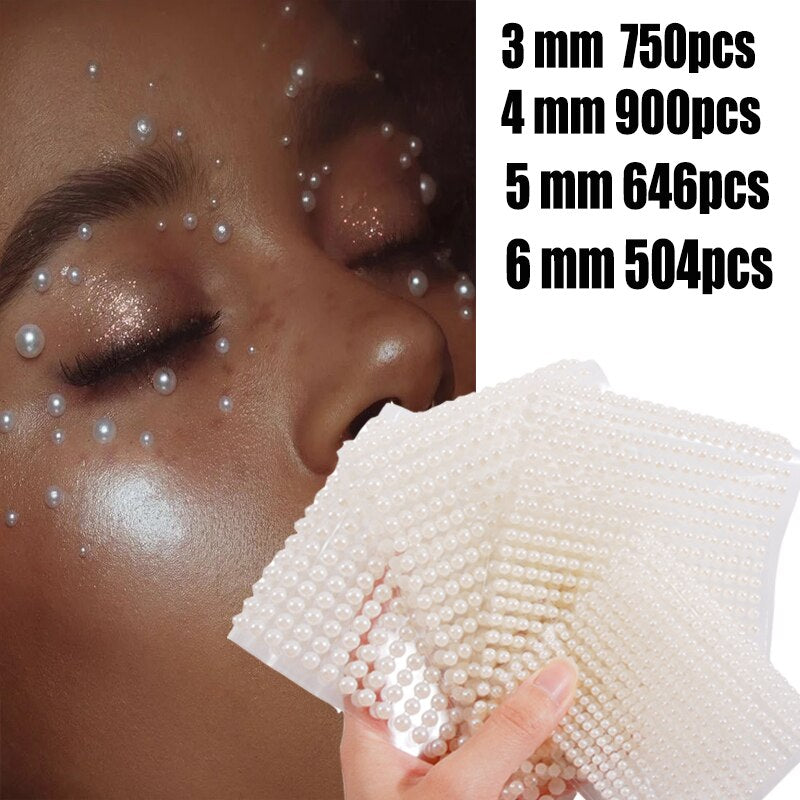 3D Pearl Face Jewels Eyeshadow Stickers