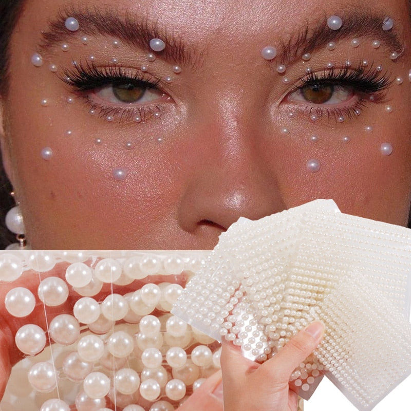 3D Pearl Face Jewels Eyeshadow Stickers