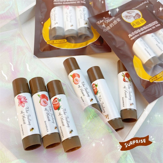 3pc Set Fruity Lip Balm Moisturizing
