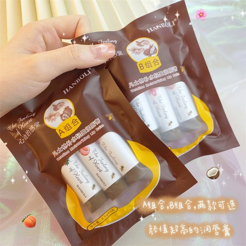 3pc Set Fruity Lip Balm Moisturizing
