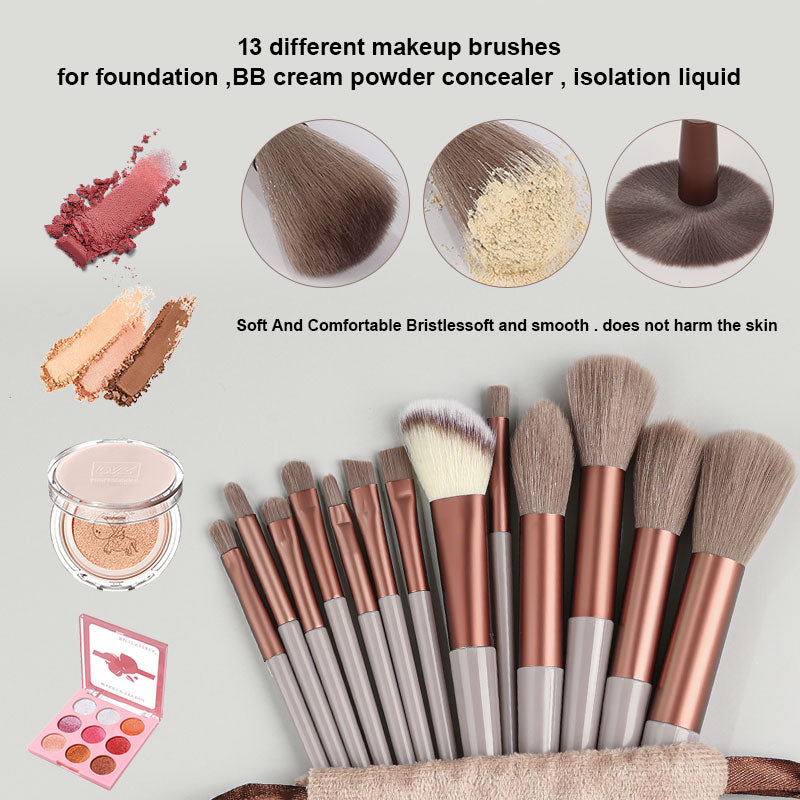 8-13pcs Soft Fluffy Makeup Brushes Set