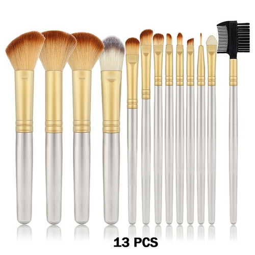 Champagne Makeup Brush Soft Fluffy Set