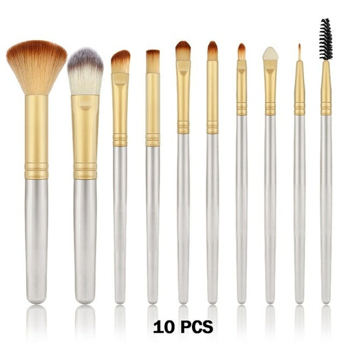 Champagne Makeup Brush Soft Fluffy Set