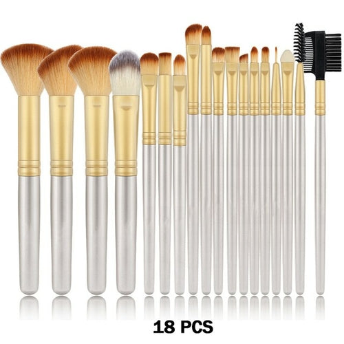 Champagne Makeup Brush Soft Fluffy Set