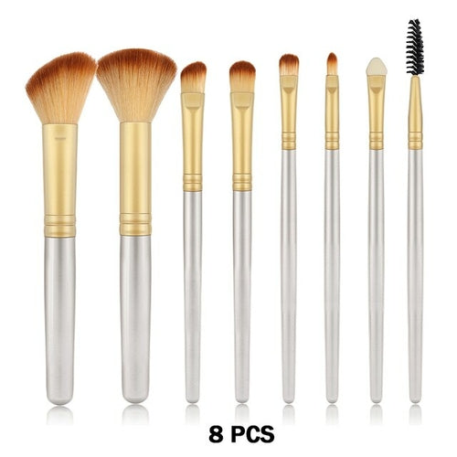 Champagne Makeup Brush Soft Fluffy Set