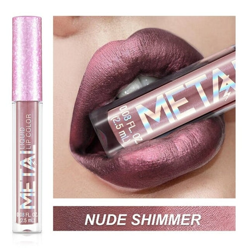 Glitter Metallic Liquid Lipstick Waterproof