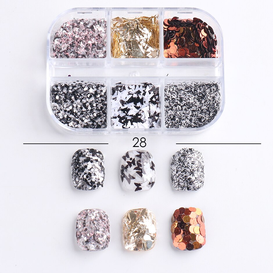 Red Princess Sequin Nails Spangles Holographic Glitter Powder