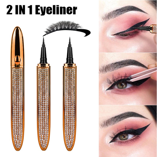 2 In 1 Glue Eyelashes Sticking  Eye Liner Pen
