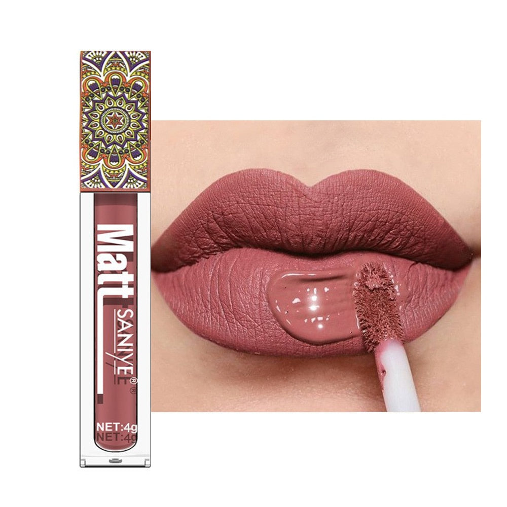 Gloss Brown Nude Velvet Liquid Lipstick
