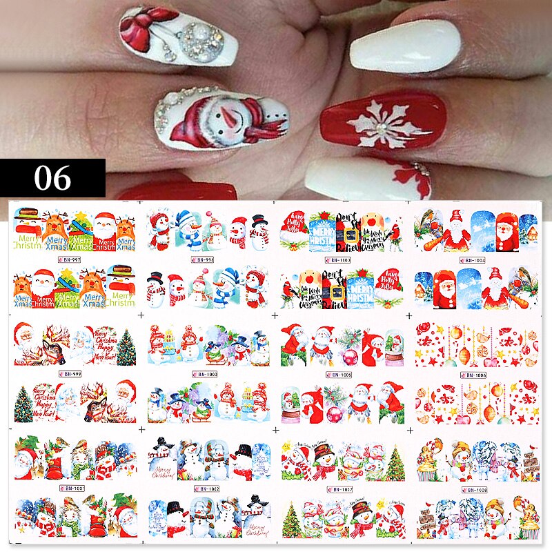 Winter Water Stickers Pink Cherry Blossoms Decals Flowers Nail