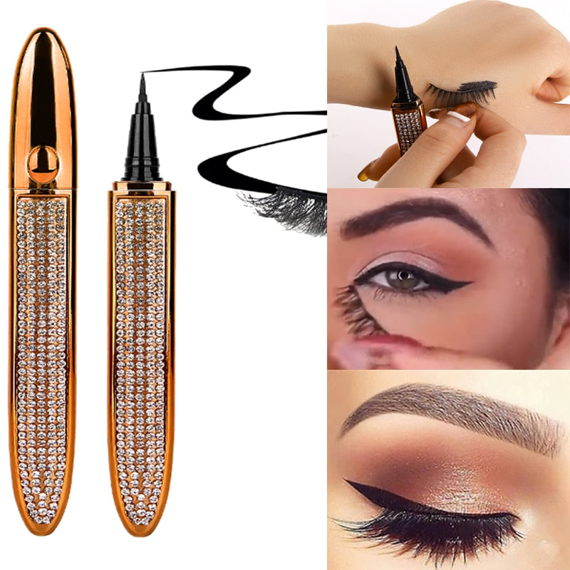 2 In 1 Glue Eyelashes Sticking  Eye Liner Pen