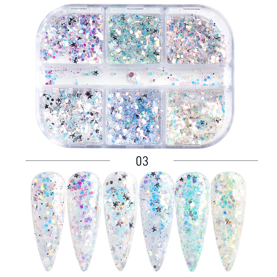 Red Princess Sequin Nails Spangles Holographic Glitter Powder