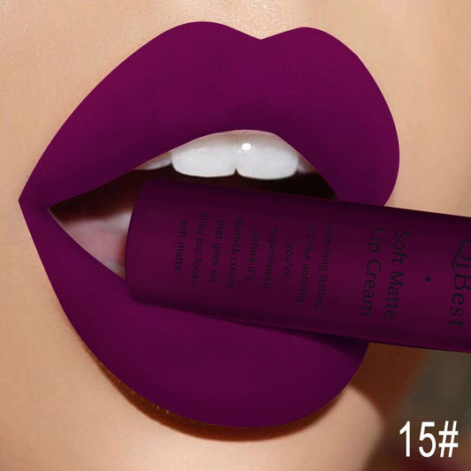 QIBEST Matte  Waterproof  Velvet Mate  Liquid Lipstick