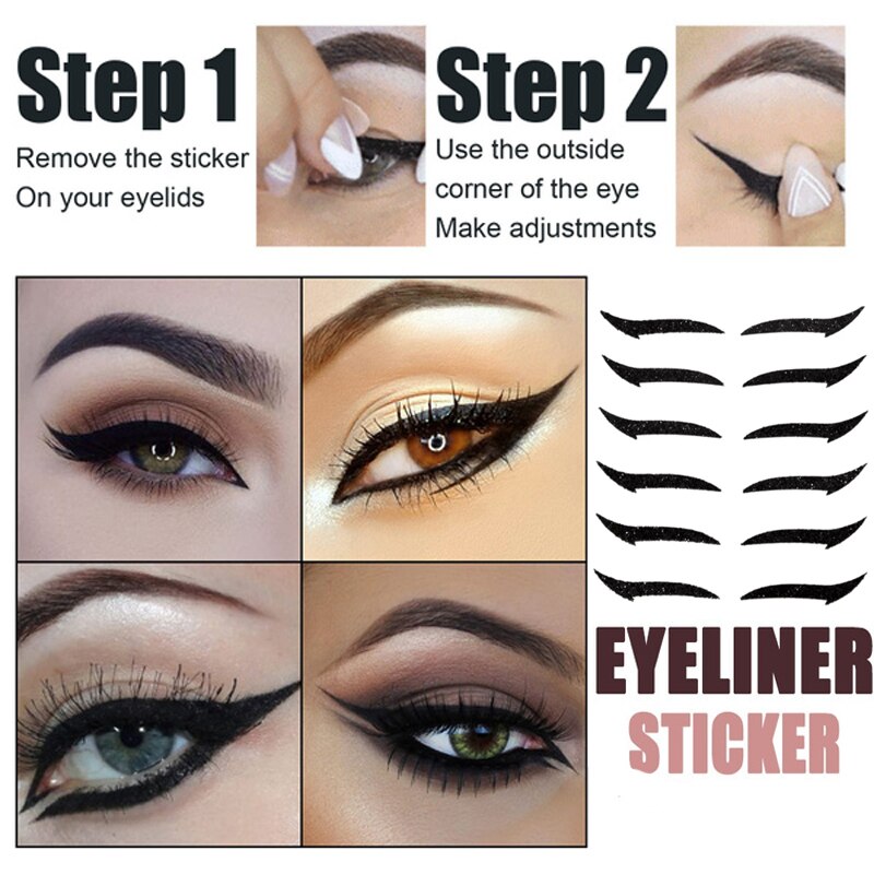 Reusable Shimmer Glitter Eyeliner Sticker