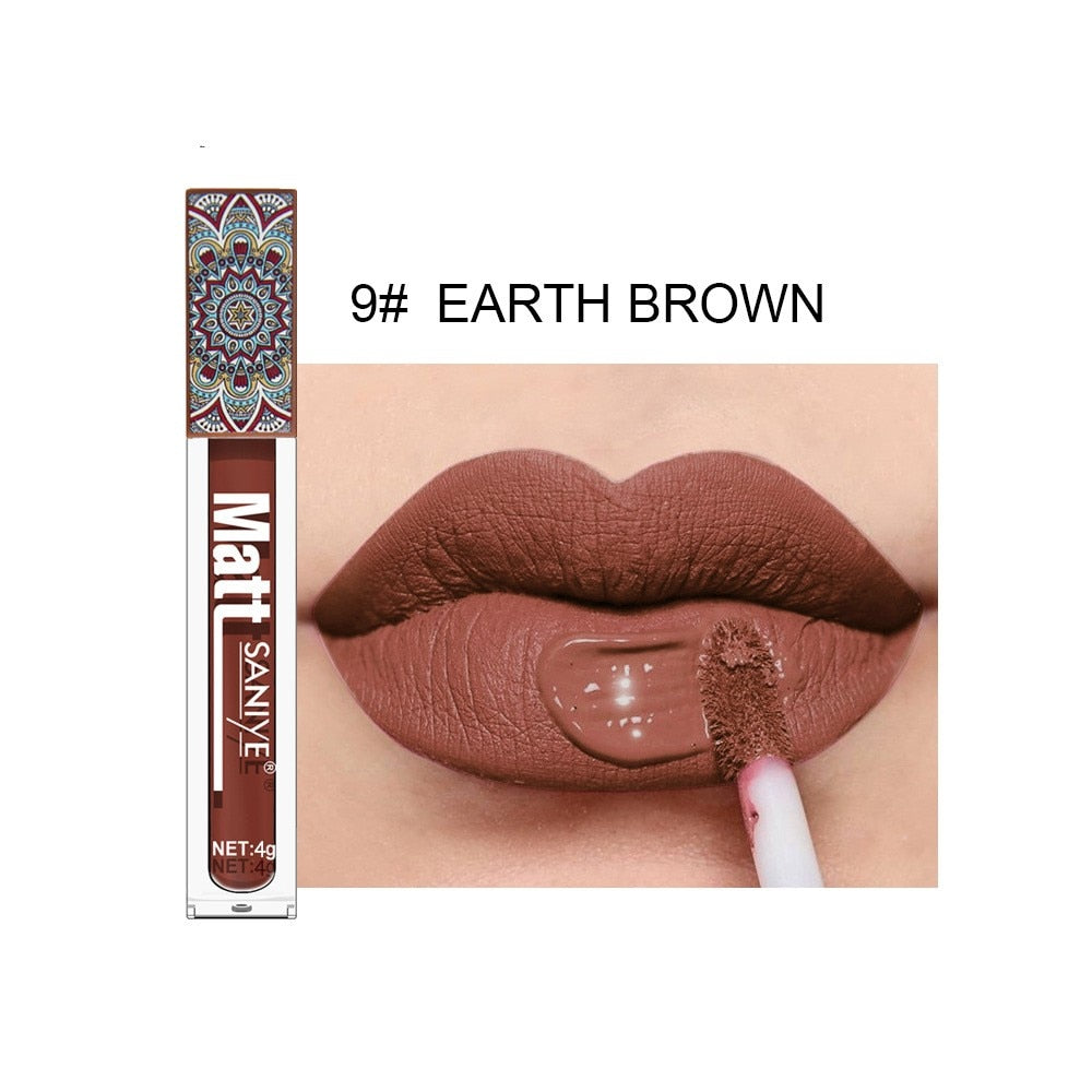 Gloss Brown Nude Velvet Liquid Lipstick