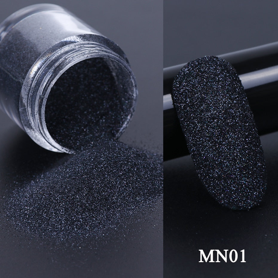 Shiny Glitter Sugar Sand Nails 3D Acrylic Flowers White