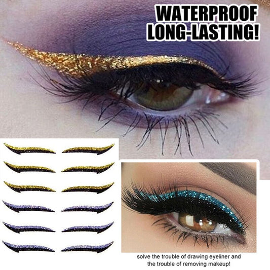 Reusable Shimmer Glitter Eyeliner Sticker