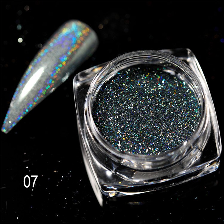 Laser Glitter Powder Sequins UV Gel Polish Flakes Nails