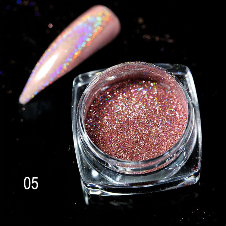 Laser Glitter Powder Sequins UV Gel Polish Flakes Nails