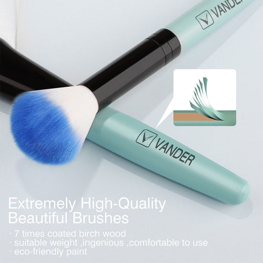 New Blue Soft Fluffy Makeup Brushes Set