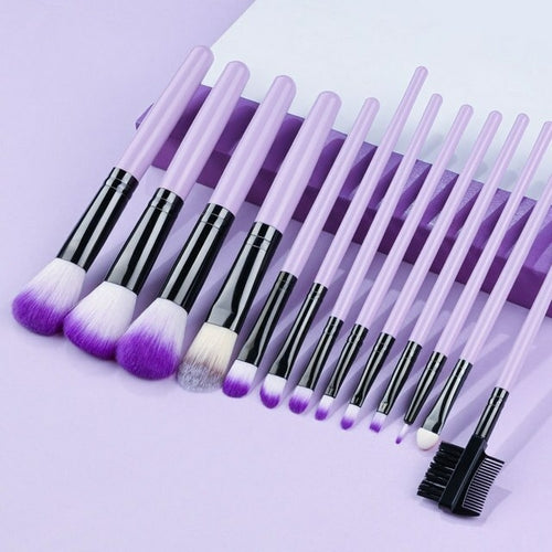 New Blue Soft Fluffy Makeup Brushes Set
