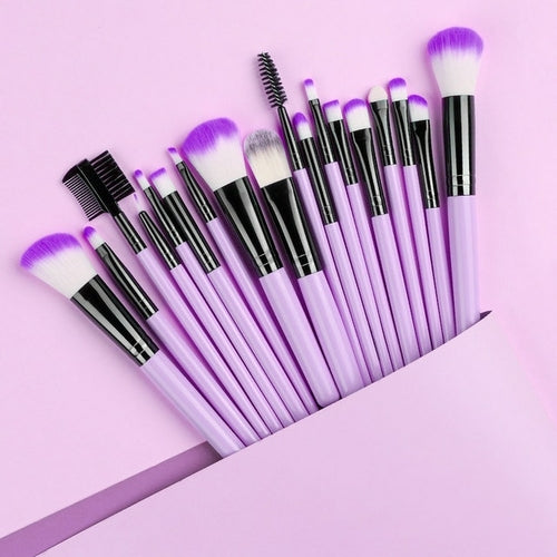 New Blue Soft Fluffy Makeup Brushes Set