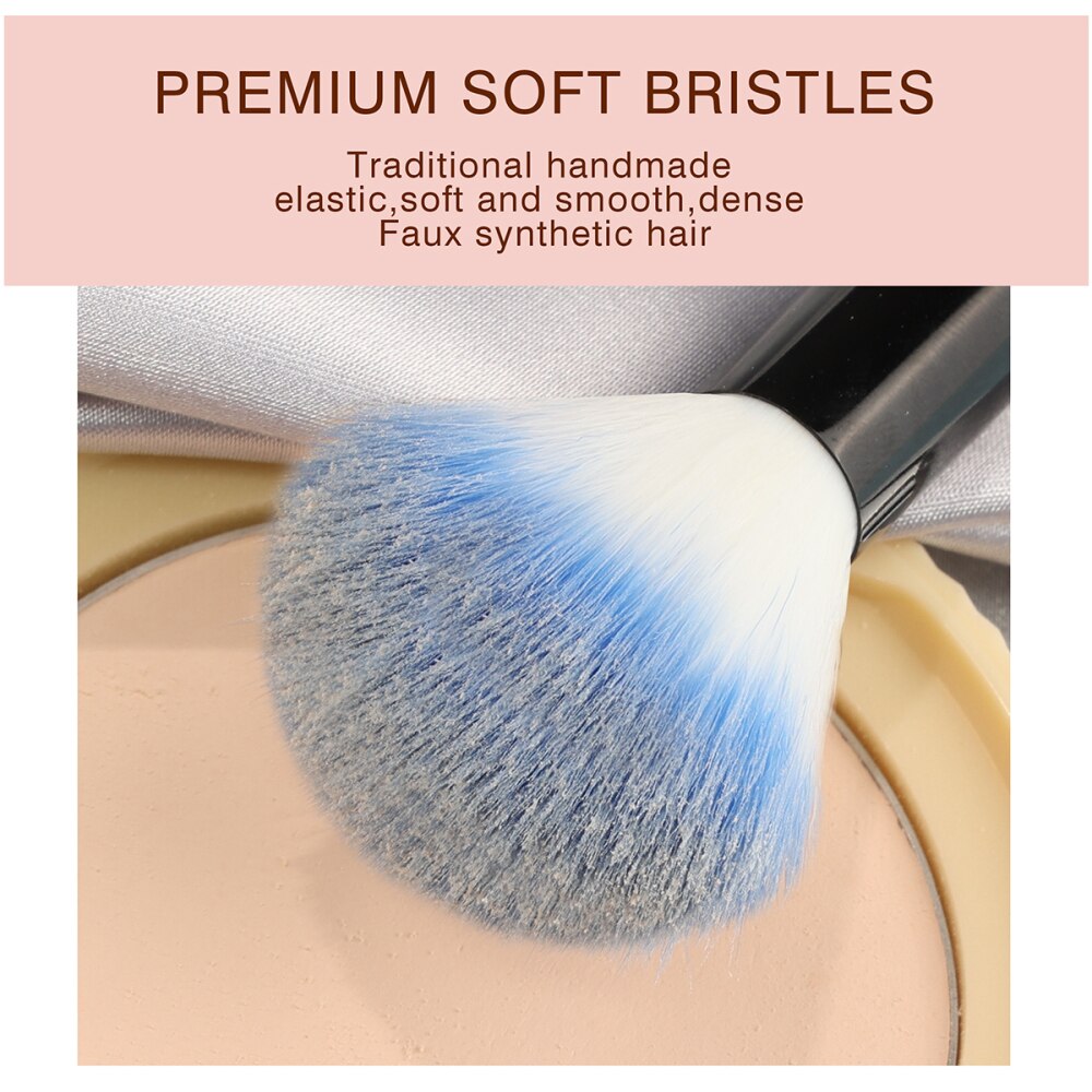 New Blue Soft Fluffy Makeup Brushes Set