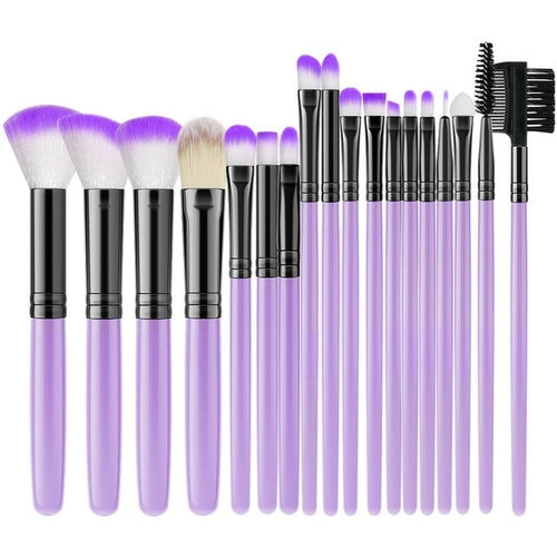 Makeup Brushes Purple Set For Cosmetic