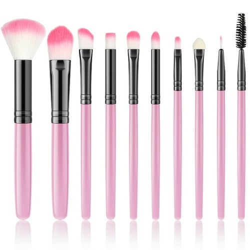 Pink Makeup Brushes Set