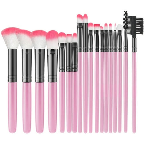Pink Makeup Brushes Set