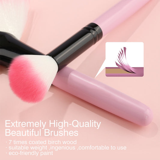 Pink Makeup Brushes Set