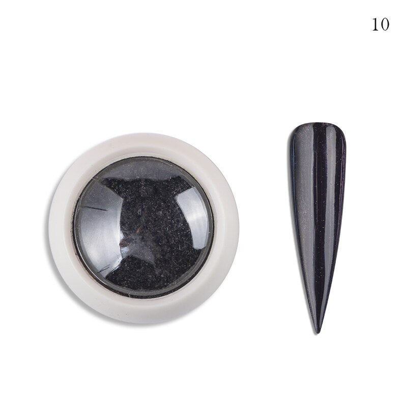 Holographic Powder Laser  Magic Mirror Glitter Rub Dust  Nail