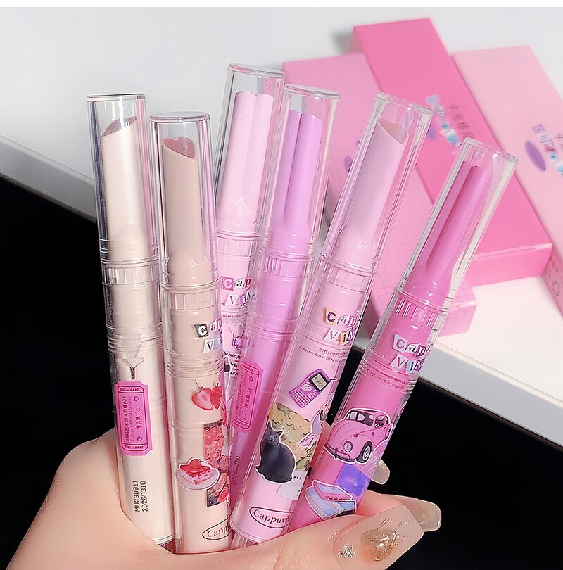 Mirror Love Heart Shape Lipstick Pen Water-light Lip