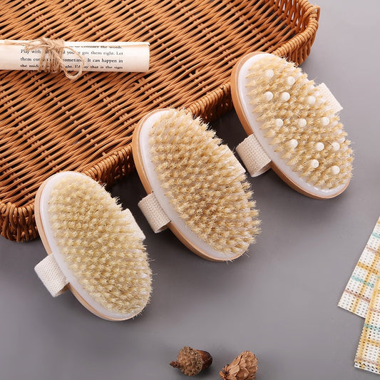Wet Dry Skin Body Natural Bristle Brush