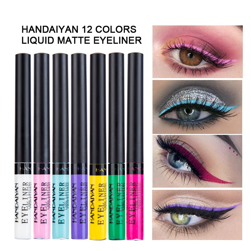 12 Colors Colorful Liquid Eyeliner Pen