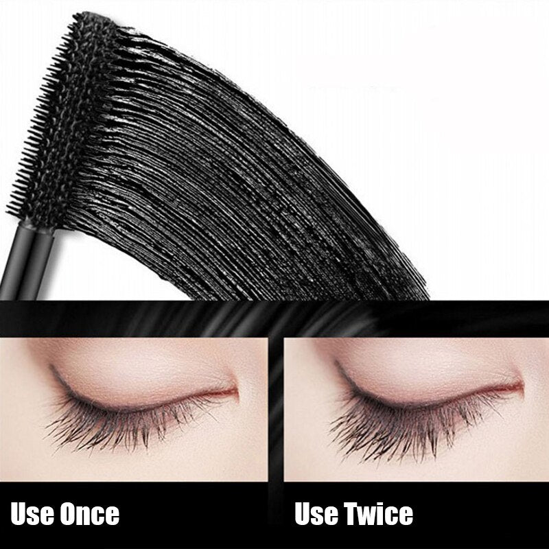 Waterproof 4D Fiber Eyelash Makeup Black  Mascara Cosmetics