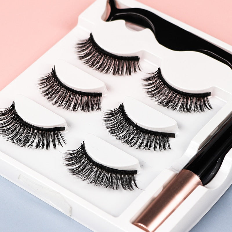 Magnetic Eyelashes 3D Mink Magnetic Lashes Tweezers
