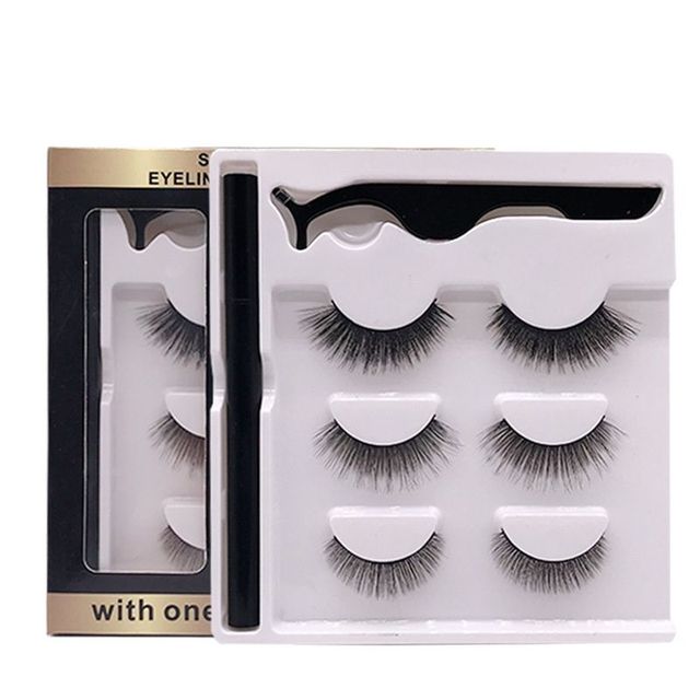 3 Pairs Fashion Magnetic False Eyelashes Waterproof Magnetic