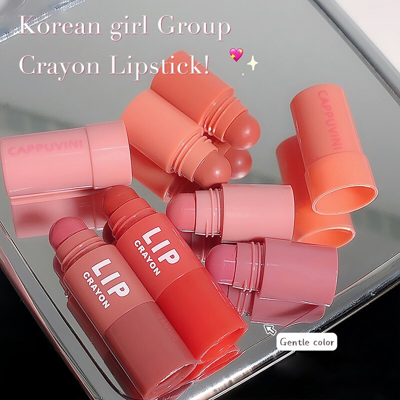 4pc/set Lipstick Korean Girl Group Crayon Lipstick Long