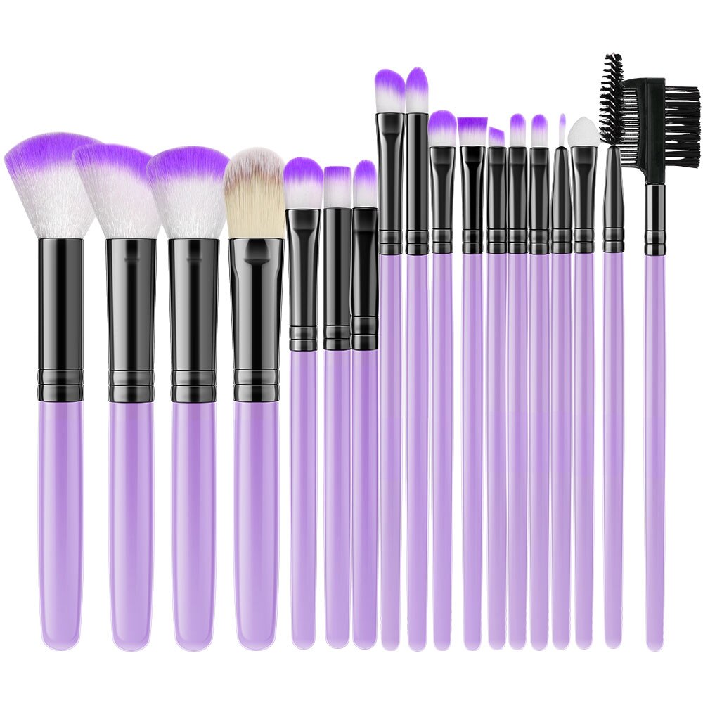 Makeup Brushes Purple Set For Cosmetic
