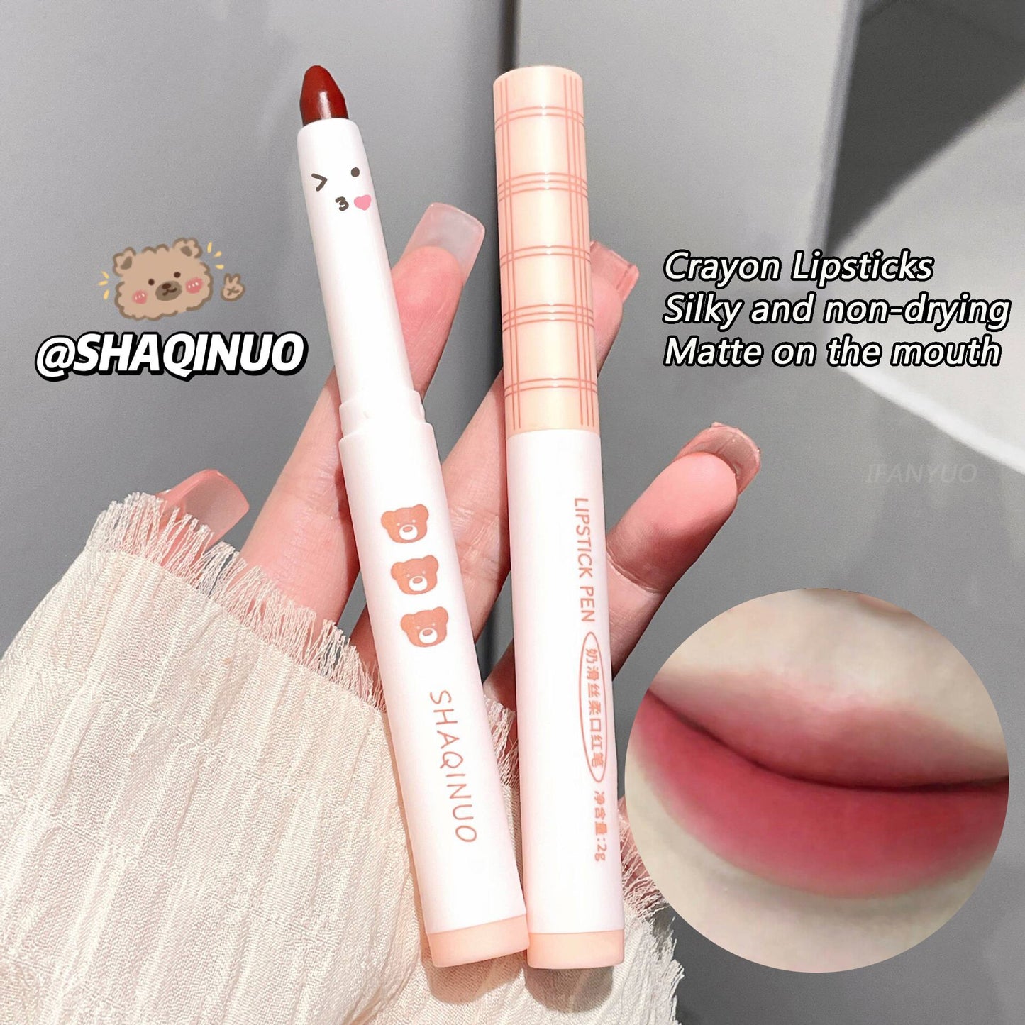 6 Colors Nude Velvet Matte Lipstick Nude